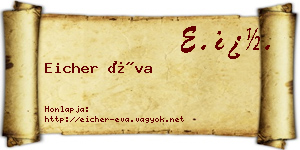 Eicher Éva névjegykártya